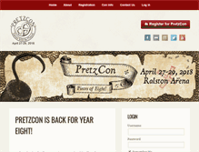 Tablet Screenshot of pretzcon.org